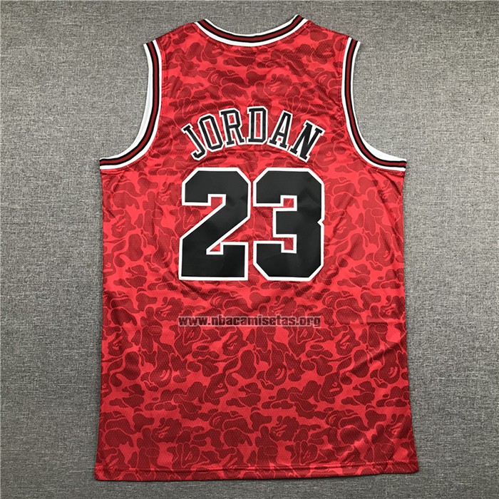 Camiseta Chicago Bulls Bape NO 23 Hardwood Classic Rojo